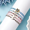 Glass Seed Beaded Braided Beads Bracelets for Women BJEW-MZ00122-2