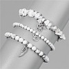 3Pcs Alloy & Synthetic Howlite Beads Charm Bracelets DY7954-6-1