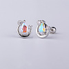 Brass Pave Colorful Cubic Zirconia Cartilage Earrings FS-WGEDAE7-13-1