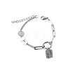 201 Stainless Steel Good Luck Word Charm Bracelets FS-WG4BBAD-01-6