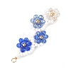 Baking Paint Glass Seed Beaded Big Pendants PALLOY-MZ01393-01-2