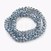 Electroplate Glass Beads Strands GLAA-K027-FR-A03-2