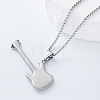 Vintage 304 Stainless Steel Flame Rock Guitar Pendant Necklaces for Men and Women PN9631-2