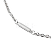 304 Stainless Steel Rectangle Link Chain Necklace NJEW-K249-04P-2