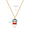 Christmas 304 Stainless Steel Enamel Pendant Necklaces FS-WGDAA96-13-1