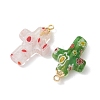 Handmade Millefiori Lampwork Pendants PALLOY-JF05206-3