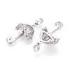 Brass Micro Pave Cubic Zirconia Pendants KK-T073-53P-2