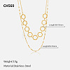 304 Stainless Steel Double Layer Necklaces FS-WG7985A-17-1