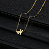 Alloy Letter Heart Pendant Necklaces for Women WGBB55E-21-1