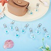 10Pcs Glass Pendant Decorations HJEW-TAD00002-6
