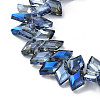 Electroplate Rhombus Glass Beads Strands EGLA-A036-12A-FR03-3