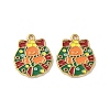 304 Stainless Steel Enamel Pendants STAS-L300-012G-05-1
