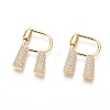 Brass Micro Pave Cubic Zirconia Screw Carabiner Lock Charms KK-I033-01G-R-1