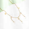 304 Stainless Steel Crystal Rhinestone Pendant Necklaces for Women NJEW-F378-01G-04-1