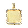 Alloy Rhinestone Pendant Cabochon Settings RB-CBA40A4-01G-01-1