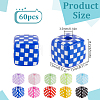 60Pcs Opaque Acrylic Beads SACR-DR0001-01B-2