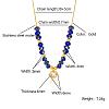 Stainless Steel Crystal Rhinestone Flat Round Pendant Glass Beaded Necklaces for Women GE4228-4-1