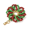 Christmas Glass Seed Beads Pendants PALLOY-MZ01456-2