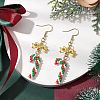 Christmas Theme Glass Seed Beaded Dangle Earrings for Women EJEW-MZ00215-2