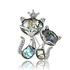 Alloy Rhinestone Brooch for Backpack Clothes PW-WG6BE19-01-1