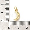 Brass Micro Pave Clear Cubic Zirconia Pendants KK-L225-015G-3