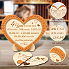 Wood Heart Shape Anniversary Commemorative Display Decorations AJEW-WH00424-002-3