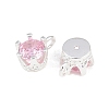 Brass Pave Cubic Zirconia Charms KK-CBABC34-09S-01-2