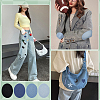 12Pcs 4 Colors Denim Cloth Iron On Sew On Patches PATC-FG0003-85-5