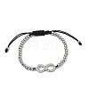 304 Stainless Steel Infinity Link Bracelets BJEW-F534-01P-4