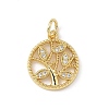 Brass Micro Pave Cubic Zirconia Pendants KK-S337-07G-B-1