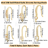 Beebeecraft 12 Pairs 6 Style Brass Micro Pave Clear Cubic Zirconia Earring Hooks ZIRC-BBC0002-46-2