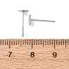 Tarnish Resistant 304 Stainless Steel Flat Round Blank Peg Stud Earring Findings STAS-S028-24-2