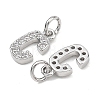 SHEGRACE Brass Micro Pave Clear Cubic Zirconia Pendants XGRQ29016-394P-C-2