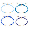 4Pcs 4 Colors Polyester Cord Bracelet Making MAK-TA0001-42-3