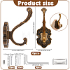6Pcs Aluminum Wall Mounted Hook Hangers ODIS-JOY0001-02A-2