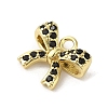 Rack Plating Brass Micro Pave Cubic Zirconia Pendants KK-C052-28G-01-2