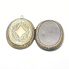 Brass Locket Pendants X-KK-F717-22AB-NR-4