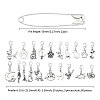 12Pcs 4 Style Iron Brooches HJEW-PH02467-2