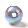UV Plating Rainbow Iridescent Acrylic Beads OACR-C010-05D-2