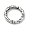 Tibetan Style 316 Surgical Stainless Steel Spring Gate Rings STAS-E191-01AS-01-1