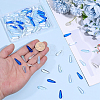 100Pcs 5 Colors Baking Paint Transparent Glass Pendants FIND-SC0023-47A-3