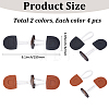 8Pcs 2 Colors Wood Buttons BUTT-GF0004-36-2