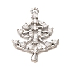 Brass Rhinestone Pendants RB-CBAFDDC-05P-1