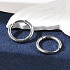 Tarnish Resistant 304 Stainless Steel Hoop Earrings LS-EJEW-P177-P-07-2
