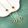 304 Stainless Steel Pave Rhinestone Link Bracelets SA-D001-04A-G-5
