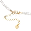 Alloy Crystal Rhinestone Star Pendant Natural Mixed Gemstone Chip and Round White Glass Pearl Beaded Necklaces NJEW-JN05696-7