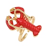 Brass Enamel Adjustable Cuff Rings LS-RJEW-C145-02A-G-4