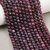 Natural Gemstone Ruby Round Beads Strands G-O017-6mm-06-7
