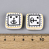 Printed Opaque Resin Beads RESI-N043-10B-4