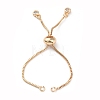 Rack Plating Brass Box Chain Link Bracelet Making KK-A183-03G-2